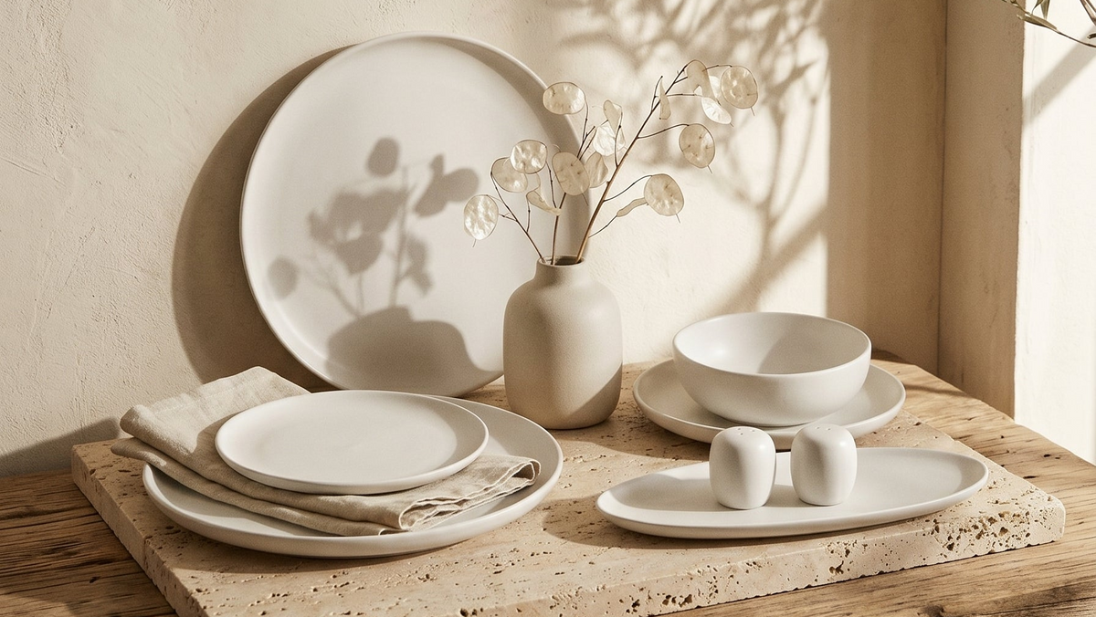 Service de table et couverts sobres pour la maison — Maison Azuria