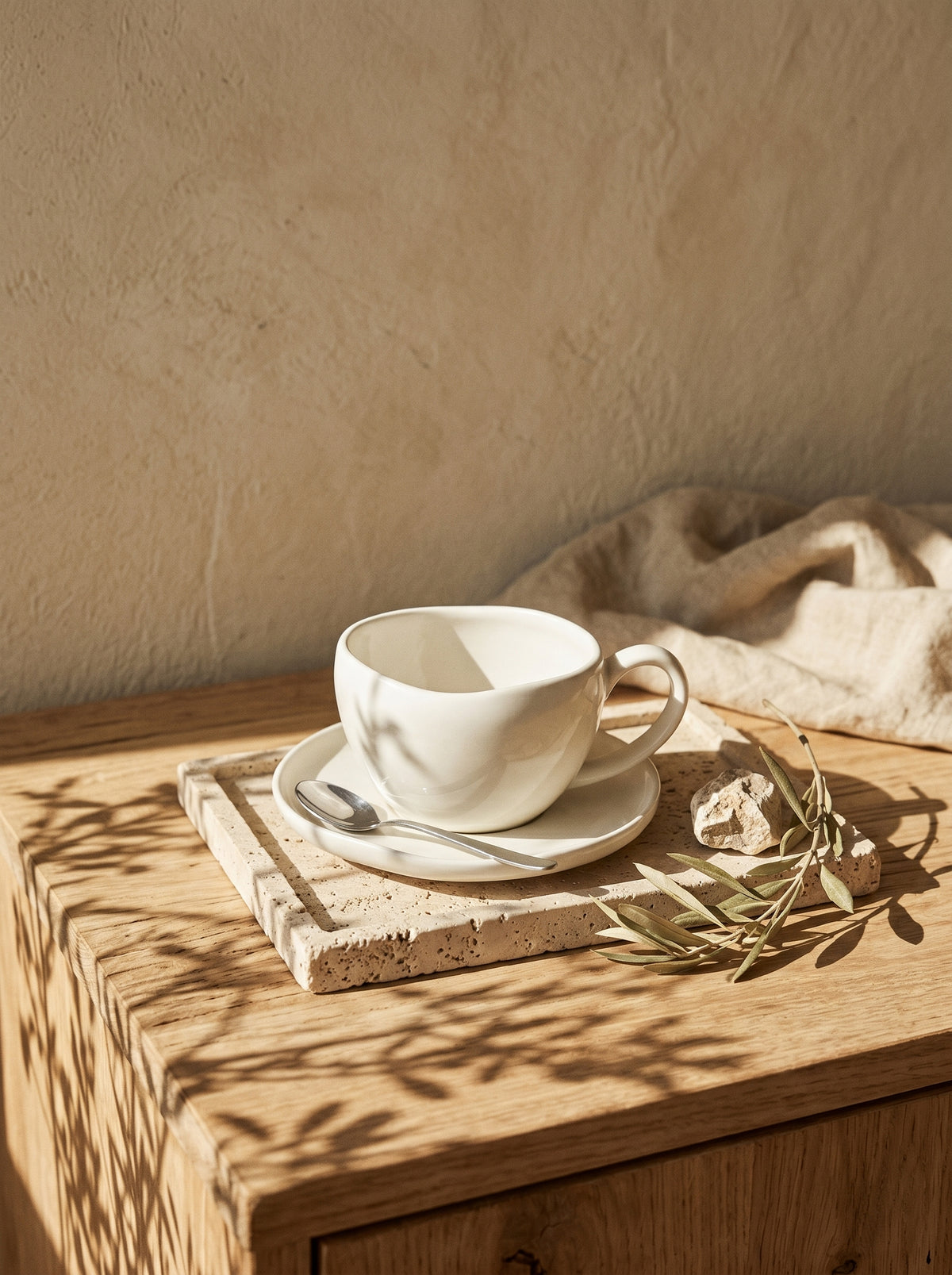 Service à café Capital, Tasses 200 ml, dans un décor de table sobre – Maison Azuria