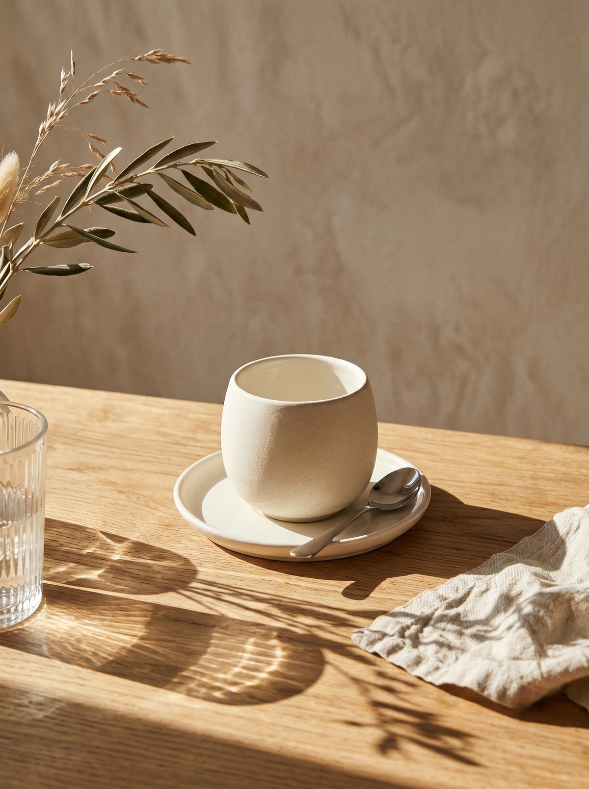 Service à café Egg, Tasses 200 ml, dans un décor de table sobre – Maison Azuria