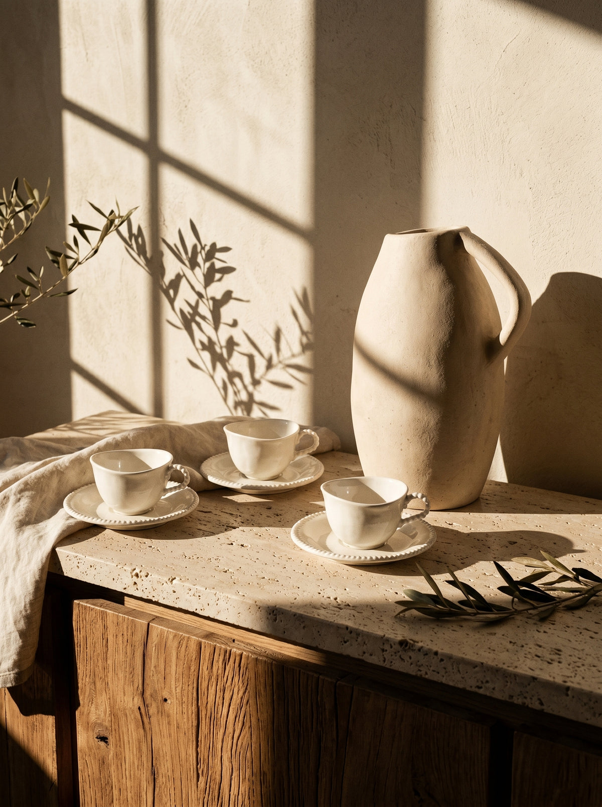 Service à café Pearl Coffee, Tasses 120 ml, ambiance art de la table – Maison Azuria