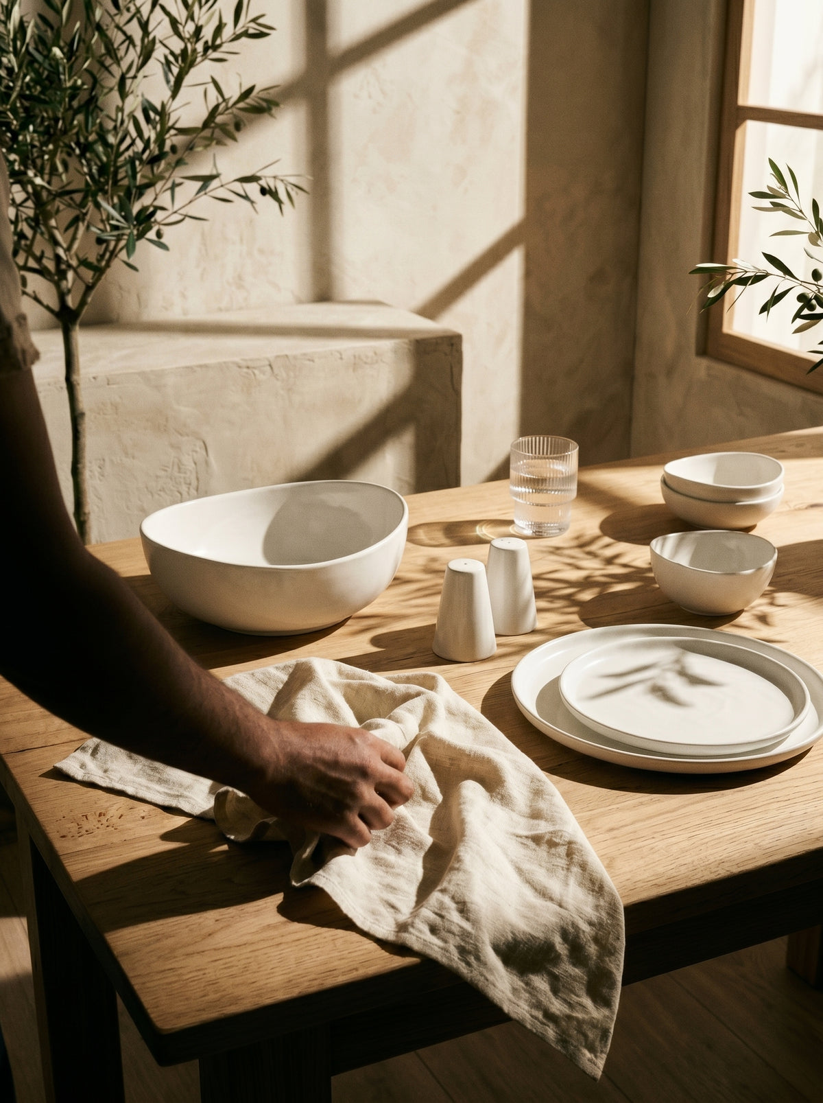 Service de vaisselle Smile, 27 pièces, dans un décor de table sobre – Maison Azuria