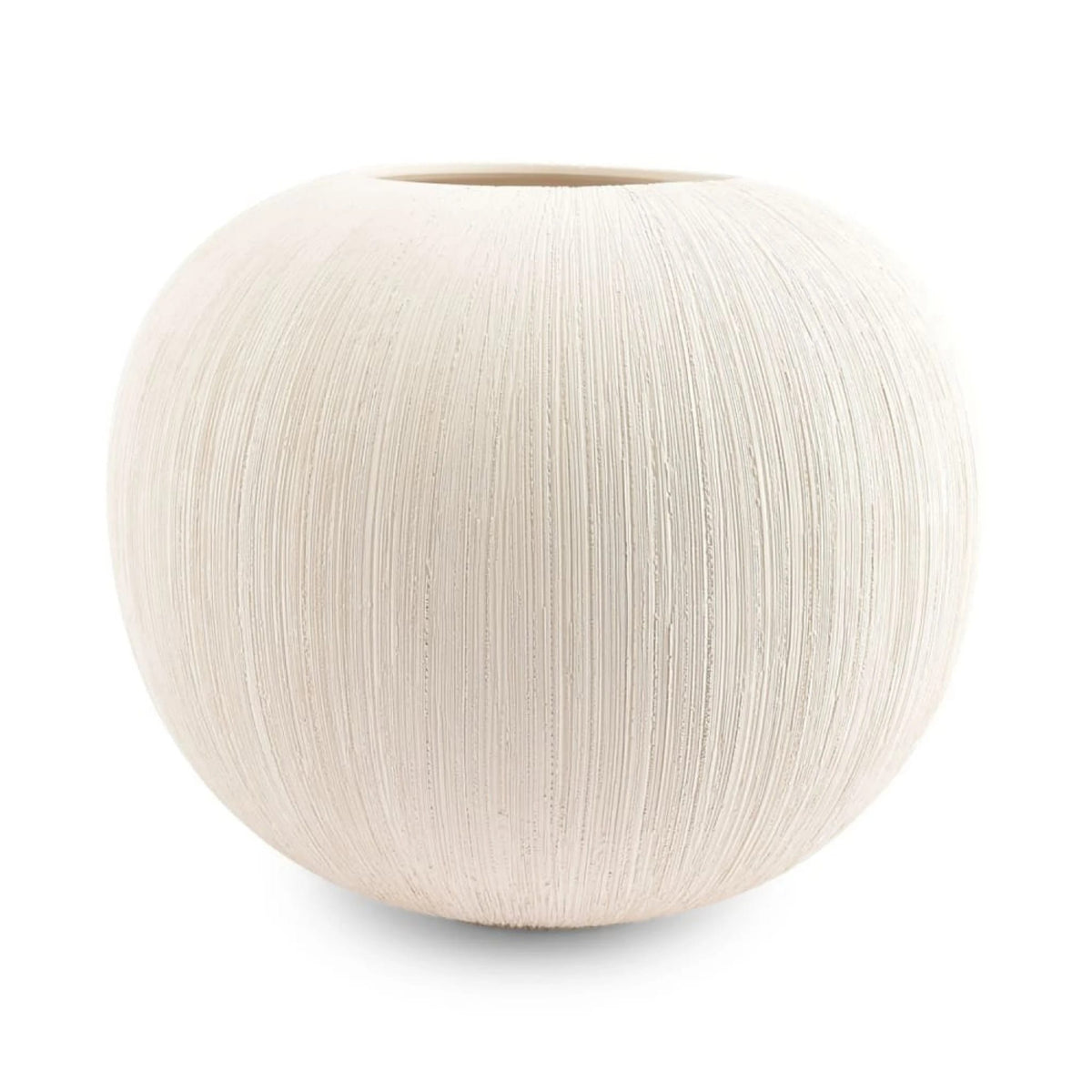 Vase Boule Effet Brossé, vue 2 – Maison Azuria