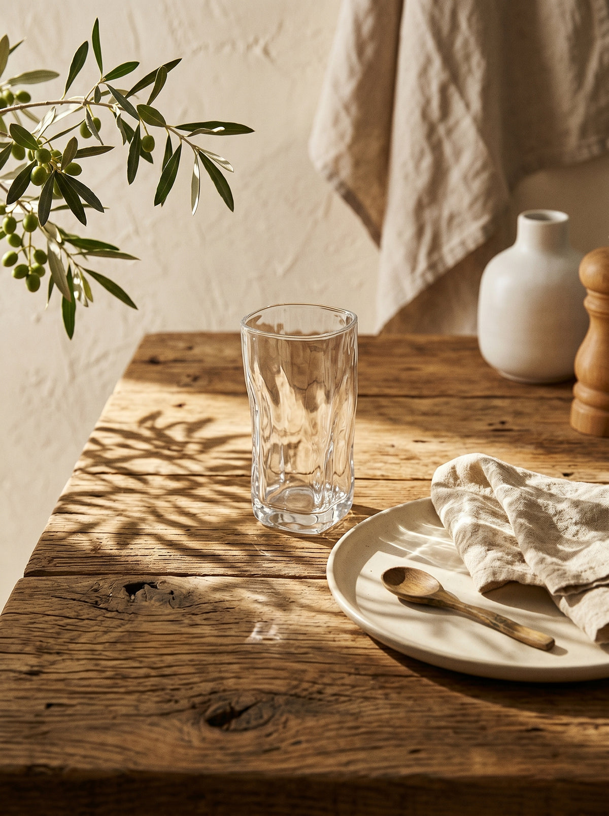 Lot de 6 Grands Verres Design Wave, ambiance art de la table – Maison Azuria