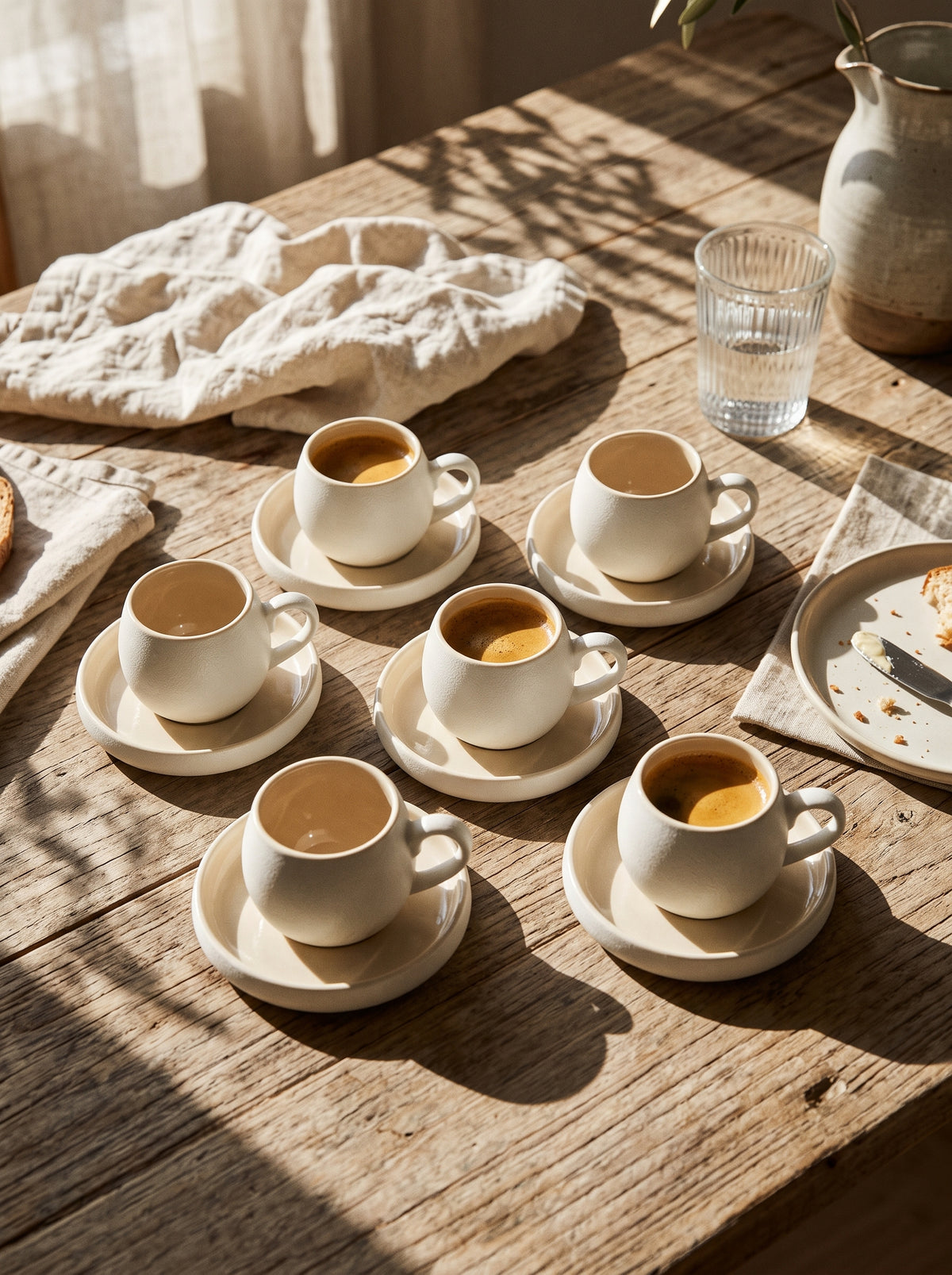 Service à café Chubby Nordic, Tasses 120 ml, vue 3 – Maison Azuria