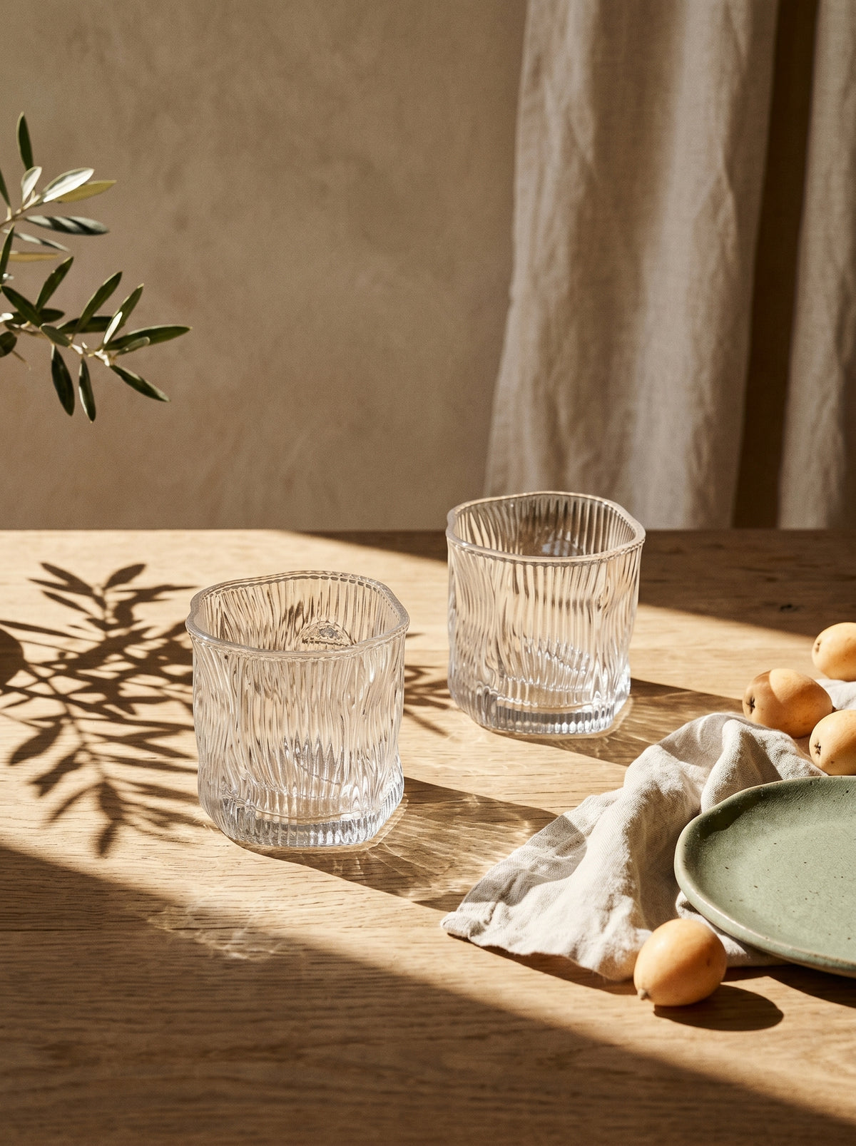 Lot de 6 Petits Verres Design Wave Lines, ambiance art de la table – Maison Azuria