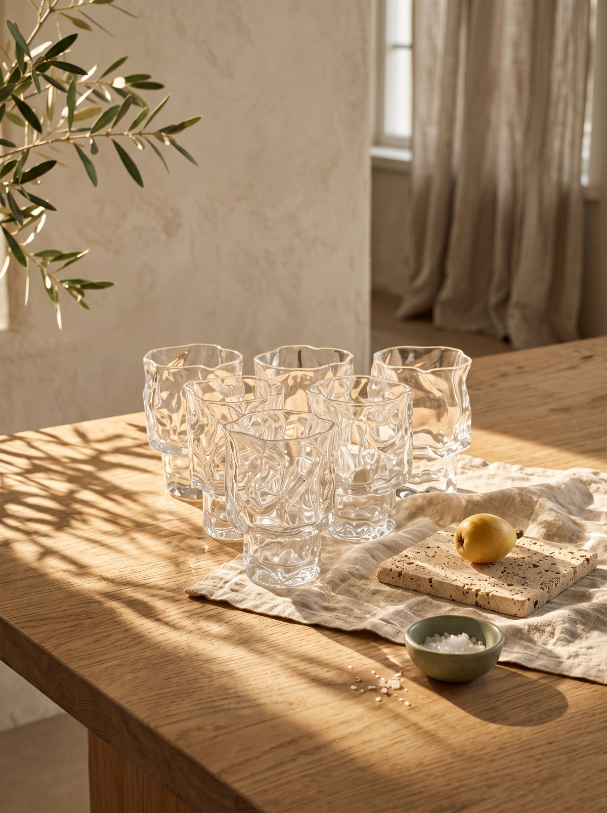 Lot de 6 Petits Verres Wave Nordic, ambiance art de la table – Maison Azuria