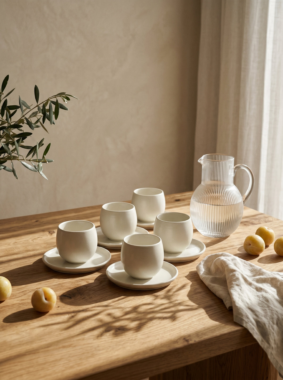 Service à café Egg, Tasses 120 ml, ambiance art de la table – Maison Azuria