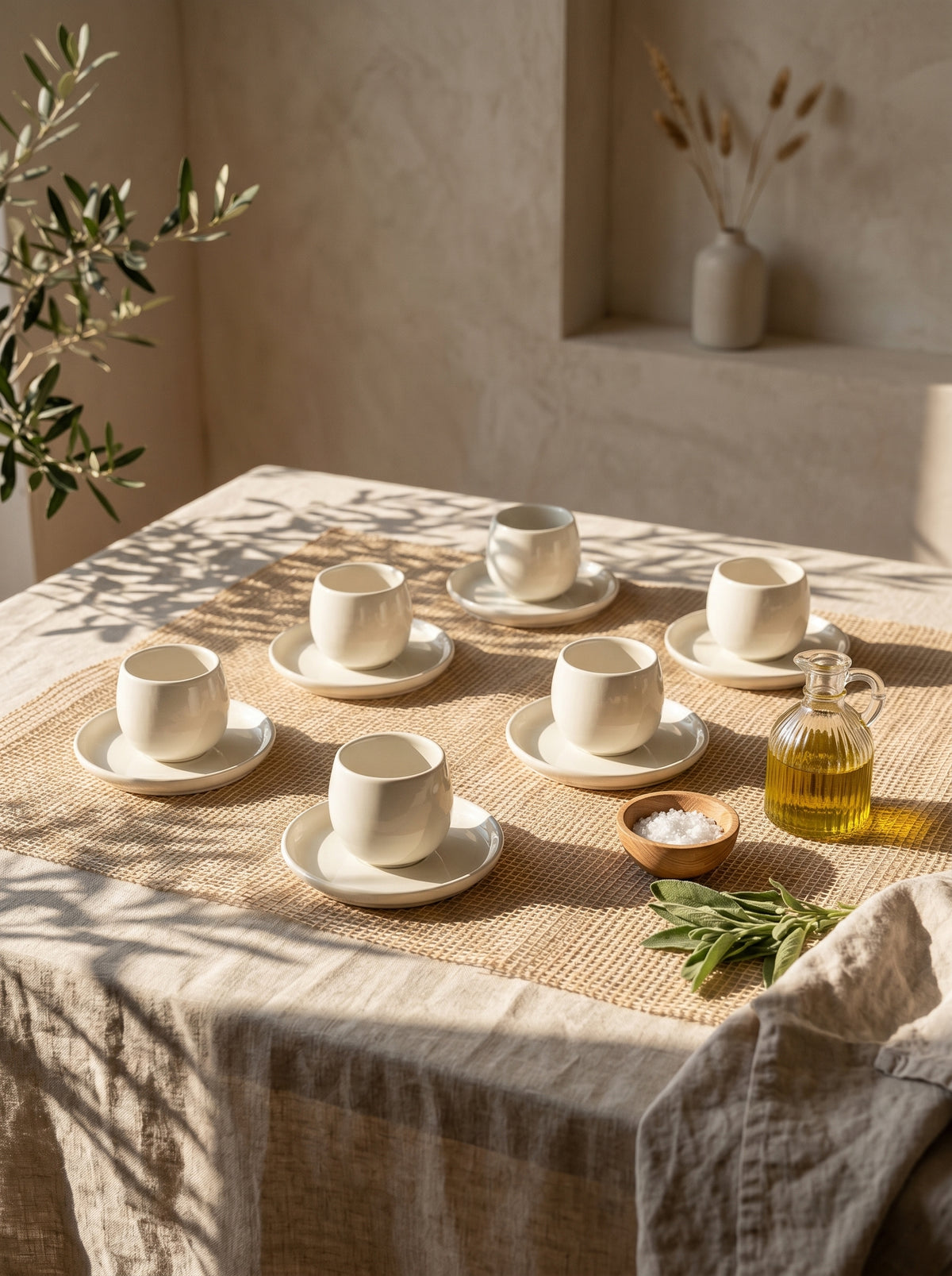 Service à café Egg, Tasses 200 ml, ambiance art de la table – Maison Azuria