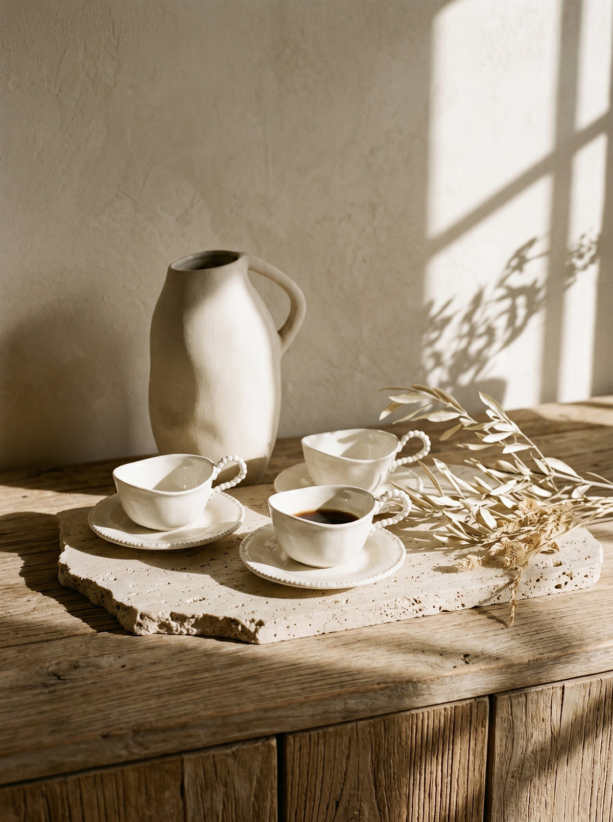Service à café Pearl Coffee, Tasses 200 ml, ambiance art de la table – Maison Azuria