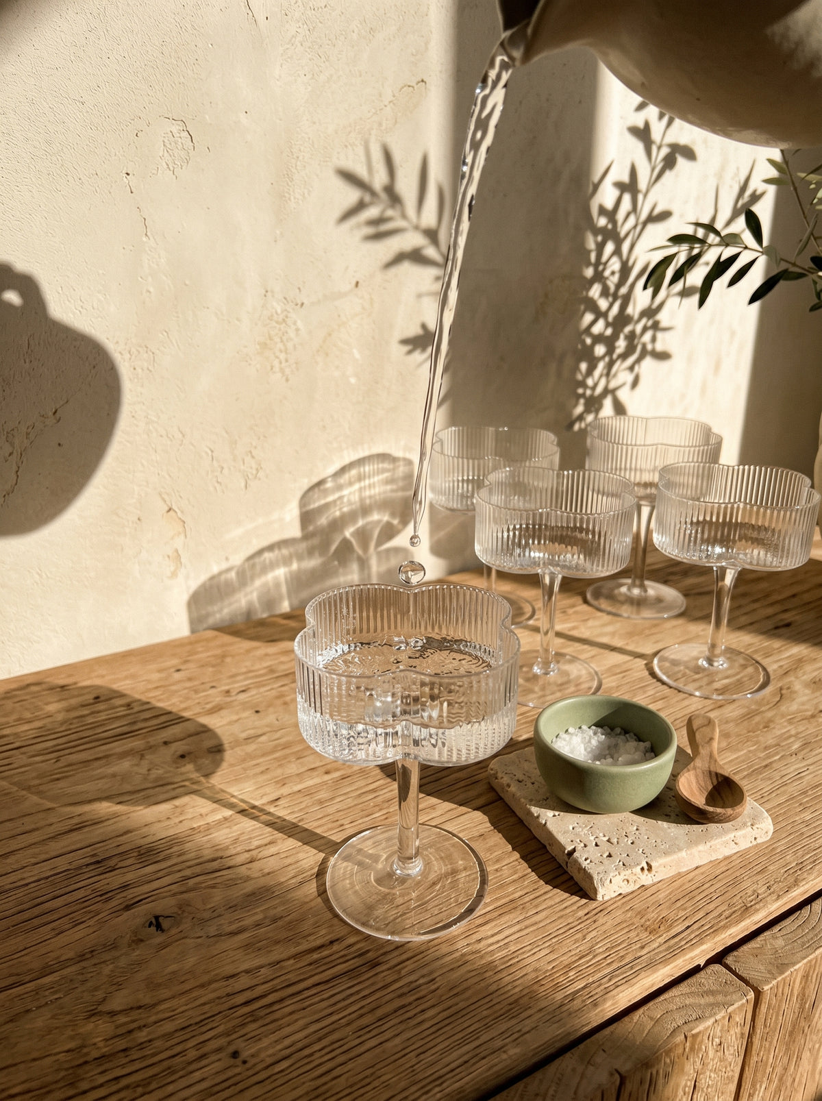 Lot de 6 verres à cocktail Trèfle, ambiance art de la table – Maison Azuria